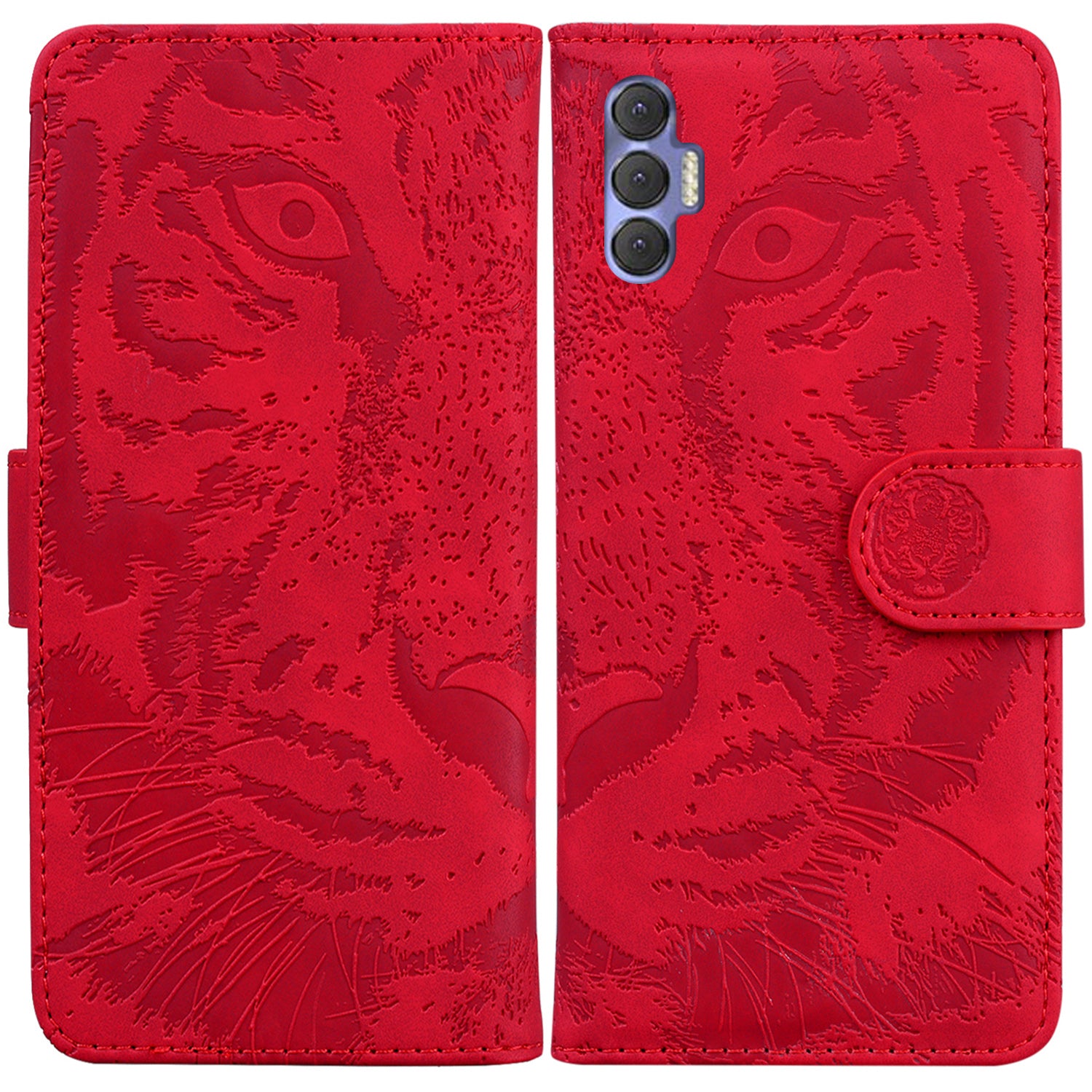 Shockproof Wallet Cover for Tecno Spark 8P Tiger Pattern Imprinted PU Leather Phone Stand Case Shockproof Wallet Cover for Tecno Spark 8P Tiger Pattern Imprinted PU Leather Phone Stand Case